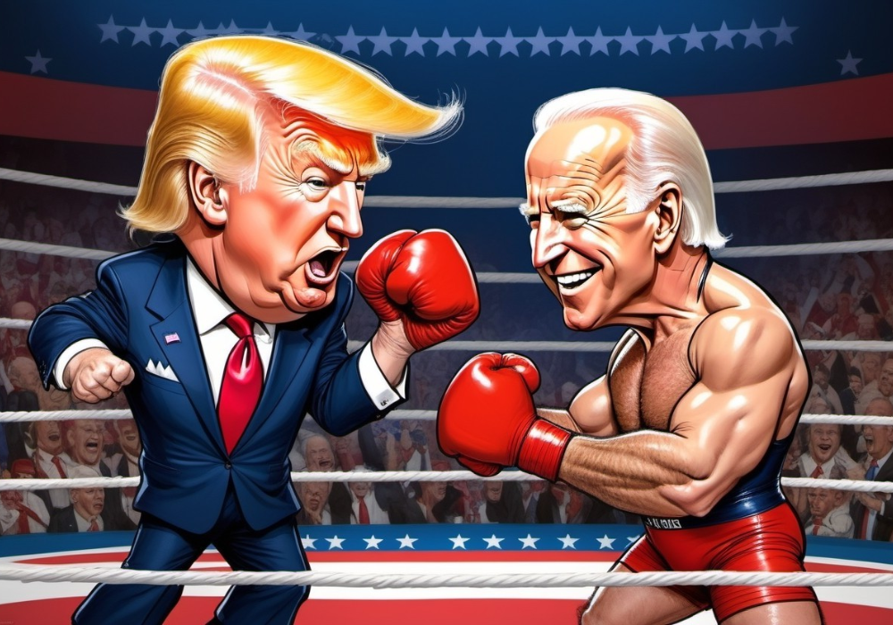 Trump vs Biden Boxing each other