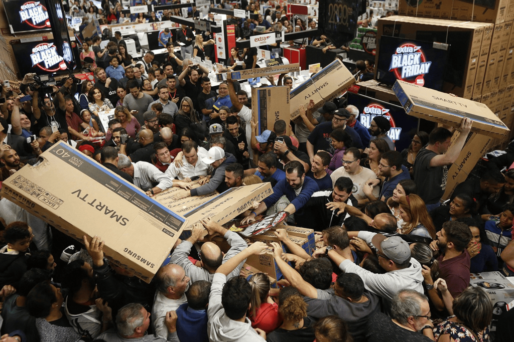 Black Friday shoppers going mad for televisions 