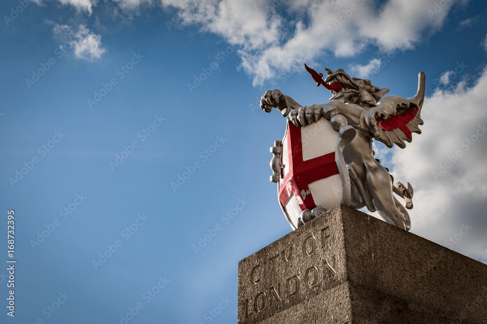 City of London  dragon statue